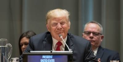 USA's forrige præsident, Donald Trump, på et FN-topmøde i 2018. Foto: UN Photo/Mark Garten